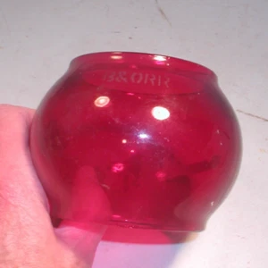 Globo de ferrocarril vintage rojo B & ORR - Imagen 1 de 2