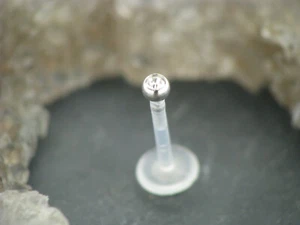 Piercing TRAGUS Labretstecker Bio Flex Kristall Ohrstecker Ohr Lippe Wange Helix - Bild 1 von 1