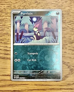 Purrloin - 114/182 Paradox Rift Reverse Holo Pokemon - come nuovo/come nuovo - Foto 1 di 6