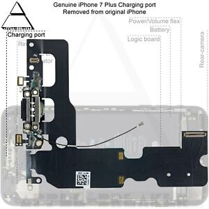 iPhone 7+ 7 PLUS 5.5” ORIGINAL POWER CHARGING PORT FLEX - BLACK