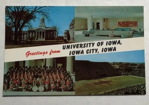 Cartolina saluti dall'Università dell'Iowa, Iowa City, Iowa (G1) - Foto 1 di 2