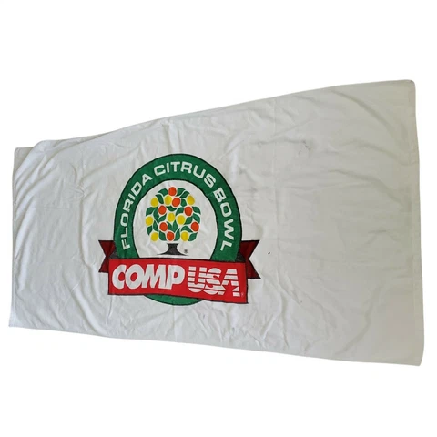 Vintage 90s Compusa Florida Citrus Bowl Oversized Beach Towel Cover