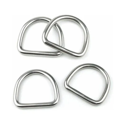 4Pcs 2 Inch 304 Stainless Steel D Ring Heavy Duty Welded 5/16 Inch thickness C98