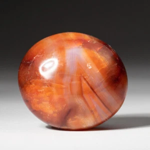 Genuine Polished Carnelian (Large) Palm Stone Crystal - Picture 1 of 4