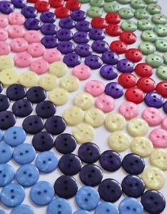 12mm, 15mm or 20mm Plastic 2 Hole Buttons - Choice of Colours & Pack Sizes - Picture 1 of 16