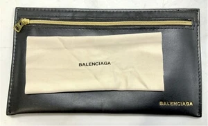 NWOT Balenciaga Black Leather Sunglasses Case with Cleaning Cloth - Picture 1 of 6