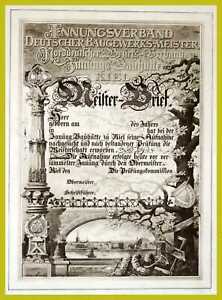 KIEL grossformatiger Meisterbrief von 1894 mit Stadtansicht dekoratives Blatt!
