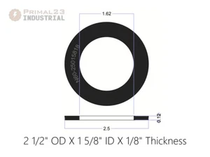 Große Gummi-Fenderscheiben - 2 1/2" Außendurchmesser x 1 5/8" Innendurchmesser x 1/8" Dicke - Neopren - Bild 1 von 3