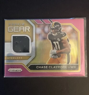 2020 Prizm Football Chase Claypool Rookie Gear Pink  - Image 1 of 2