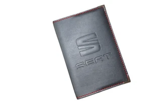 Etui Carte Grise Seat Ibiza Leon Ateca Simili Cuir Surpiqure Rouge Pochette Neuf - Bild 1 von 3