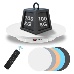 360° Elektrischer Drehteller 100kg 42cm Tragkraft Drehscheibe mit Fernbedienung - Bild 1 von 13