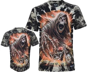Camiseta Tie Dye Parca Ardiente Ira Destino del Motociclista Brilla en la Oscuridad por Wild - Imagen 1 de 7