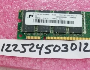 256MB  1RX8 SDRAM SDR SYN SD PC PC133  133 CL2 168PIN NON-ECC  SINGLE RANK  32X8 - Picture 1 of 1