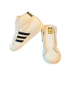 Adidas Superstar Retro Pro Model Youth Size 2 White Black Stripes - Picture 1 of 7