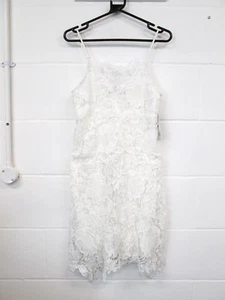 ZARA White Strappy Crotchet Detail Knee Length Summer Dress Size Small BNWT - Picture 1 of 5