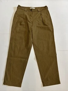 Mara Hoffman Womens Wide Leg Striped Pants Copper Brown Size 12 - Picture 1 of 10