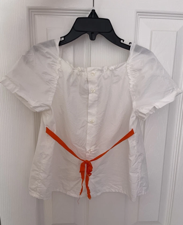 Bonpoint Girls White Cotton Blouse Top 4Y Minimalist Luxury - Image 1 of 3