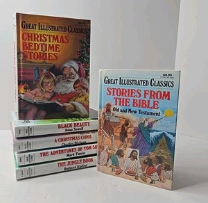 Great Illustrated Classics Stories The Bible Black Beauty Christmas Carol Lot 6 - Picture 1 of 4