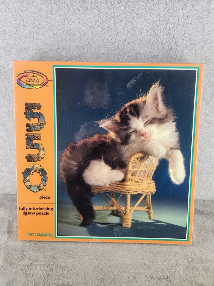 Ceaco Cat Napping 1988 550 Piece Puzzle 18" x 24" - SEALED - Image 1 of 4