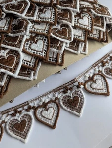 FULL CARD 23 metres of Guipure/macramé vintage 68mm cotton lace trim - Picture 1 of 4