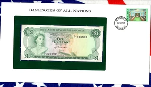 Banknotes of All Nations Bahamas 1 dollar 1974 UNC P-35b Allen K/1 326802 - Picture 1 of 3