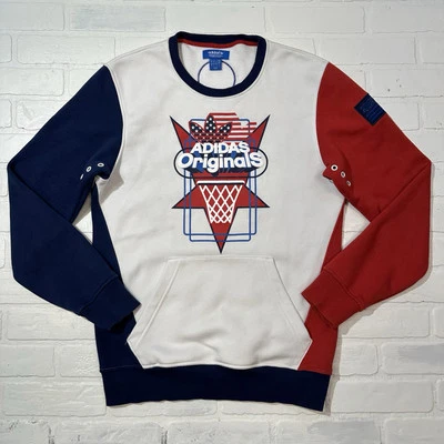 Moletom masculino vintage anos 90 Team Adidas Trefoil gola redonda lã pequeno retrô top dez - Imagem 1 de 4
