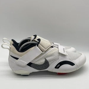 Mens 10 Nike SuperRep Cycle Cycling Shoes White Black 3-Bolt Sneakers CW2191-100 - Picture 1 of 11