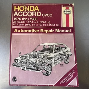 Honda Accord CVCC 1976 thru 1983 Haynes Auto Repair Manual 42010 (351) All Model - Foto 1 di 24