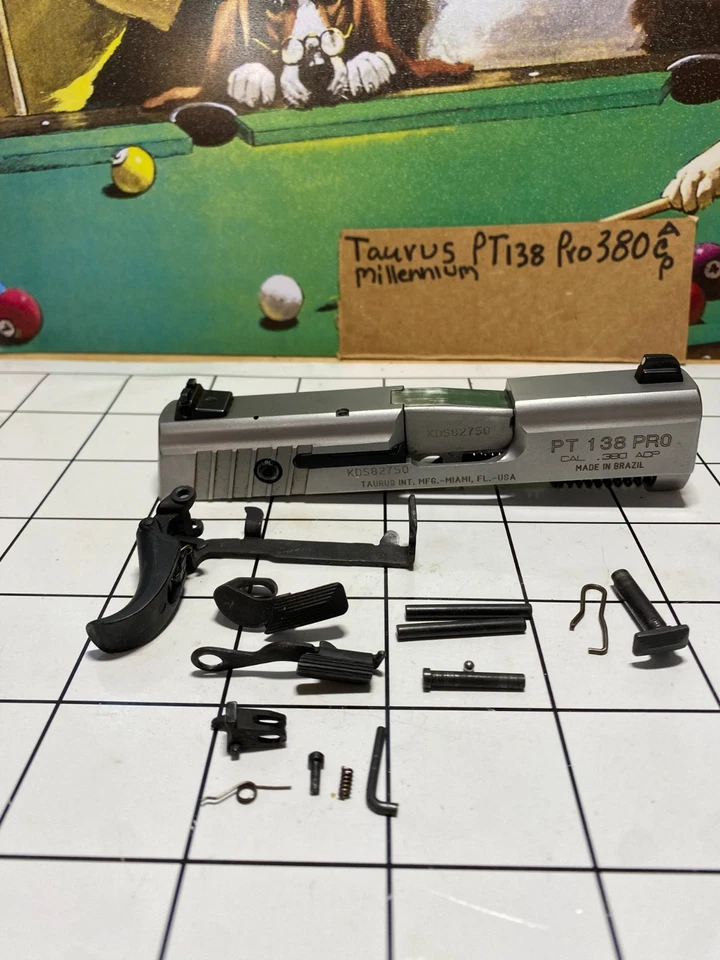 Taurus PT 138 Pro millennium 380 A C P, Complete slide & repair parts - Image 1 of 4