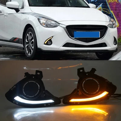 LED DRL Fog Turn Signal Light for Mazda 2 Demio 2015-2017 Upgrade Pair - Image 1 of 4