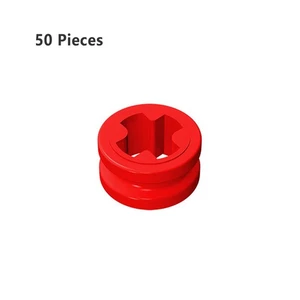 Part # 32123 4265c Technic Bush 1/2 Smooth with Axle Hole 50x Connector Red NEW - Picture 1 of 12
