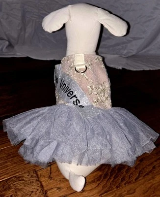 Новый с Ярлыками красивый карнавальный свадьбы собаки/маленького домашнего животного платье размер: маленький (S) около 4 фунтов-8 фунтов - Изображение 1 из 4