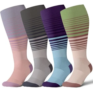 Wide Calf Compression Socks for Women&Men Plus Size,20-30mmhg Knee High Compr... - Picture 1 of 7