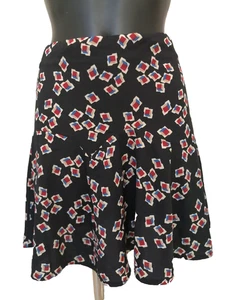 Jupe courte LES PETITES... noire avec motifs cubes de couleur Taille 36 FR TBE - Picture 1 of 7