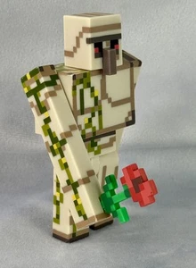 Minecraft Survival Mode Night Zombies Iron Golem Action Figure W/Flower Mojang - Picture 1 of 6