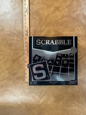 Hasbro Scrabble Silver Line Edition Premium Board Game New Sealed - Image 1 of 4