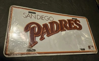 San Diego Padres Vintage Metal License Tag  - Image 1 of 2