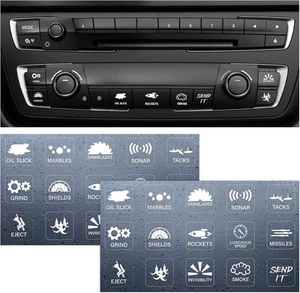 2 Stück Neuheit Aufkleber für Auto oder LKW unbenutzt Knöpfe, lustiger Innenraum 2 Stück  - Bild 1 von 6