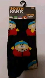 South Park Cartman Black Character Crew Socks 1 pair Mens Size 6-12 - Picture 1 of 1