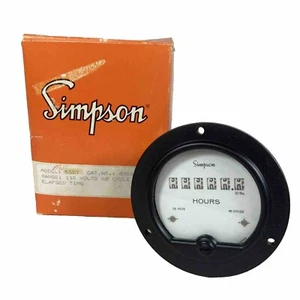 New Old Stock SIMPSON 03580 MODEL 55ET Elapsed Time Metering 115 Volts 60 Cycle - Picture 1 of 8
