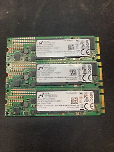 Lot of 3 - Micron M.2 2280 MTFDDAV256TBN 256GB SSD SATA