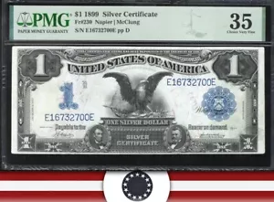 1899 $1 SILVER CERTIFICATE "BLACK EAGLE" PMG 35 Fr 230 ONE DOLLAR BILL 32700 - Picture 1 of 3