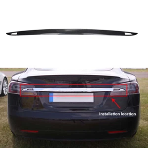 Dry Carbon Fiber Rear Trunk Tailgate Trim Strip for Tesla Model S 2016-2021 - Foto 1 di 6