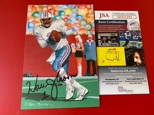 Warren Moon HOF 2006 Goal Line Art Card Signed Auto JSA COA - Picture 1 of 2