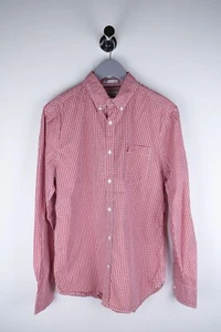 Peak Performance Men Casual Shirt Red Check Cotton size M - Picture 1 of 6