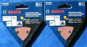 Two Pack - Bosch Detail Sanding Triangles 60,120,240 Grit 12 Triangles in Total - Picture 1 of 2