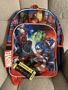 Marvel Avengers 17" Backpack, Laptop Sleeve, Large Front & 2 Side Pockets 2024 - Picture 1 of 3