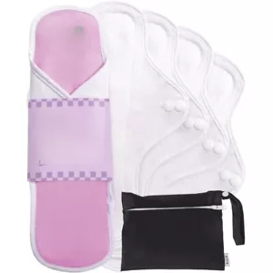 Cotton Cloth Pads - 100% Organic Reusable Cotton - Sanitary Napkins (Medium) - Picture 1 of 5