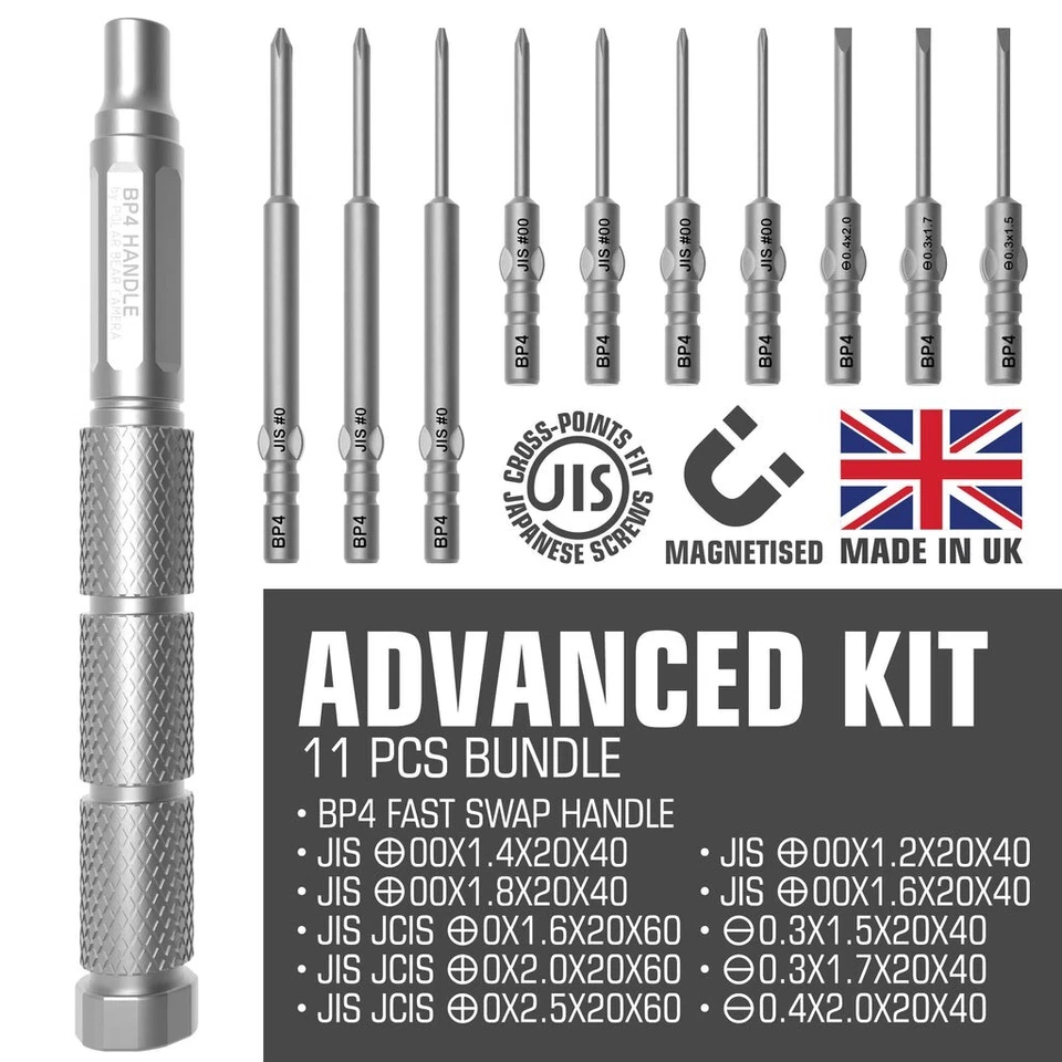 BP4 JIS JCIS Screwdriver Set 11 PCs MADE IN UK Camera Repair For Canon Nikon - Image 1 of 1