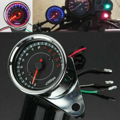 Velocímetro digital LED velocímetro velocímetro medidor para Harley Chopper Bobber personalizado Foto 1 de 4